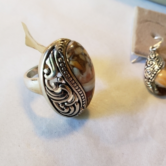 Jtv Spiny Oyster Ring And Earrings NWT - Picture 12 of 14